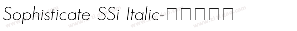 Sophisticate SSi Italic字体转换